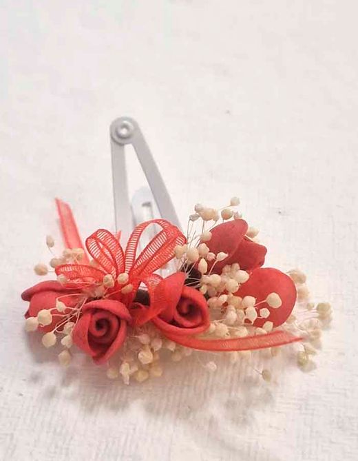 Clips Ranita para el Pelo Bebé Tulipanes