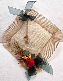 Cojín para Alianzas con Flor Preservada Iria