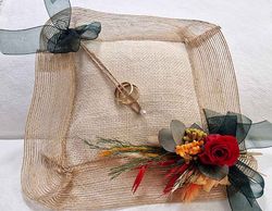 Cojín para Alianzas con Flor Preservada Iria