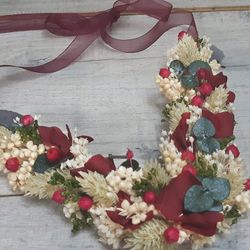 Collar de Flores en Tapiz Cerezas