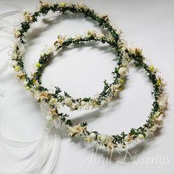 Corona de Flores para Niñas de Comunión y Arras Edelweiss