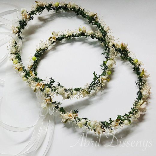 Corona de Flores para Niñas de Comunión y Arras Edelweiss
