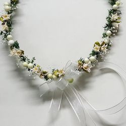 Corona de Flores para Niñas de Comunión y Arras Edelweiss