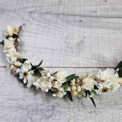 Corona Flores en Cascada Blanca