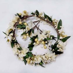 Corona Flores en Cascada Blanca