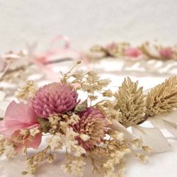 Corona Niña Madroños Rosa