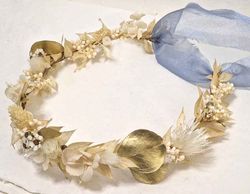 Corona Novia Blanca y Oro