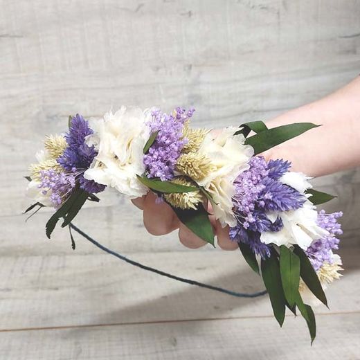 Corona Novia Lila y Lavanda