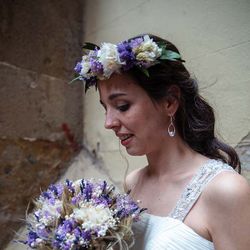 Corona Novia Lila y Lavanda