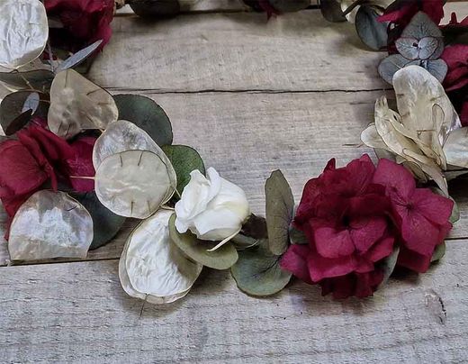 Corona Para el Pelo Burdeos Helios