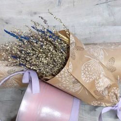 Cubo con Ramillete de Flor y Lavanda