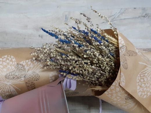 Cubo con Ramillete de Flor y Lavanda