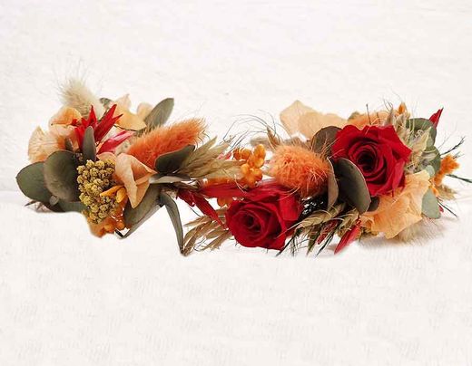 Diadema con 2 Rosas Preservadas Iria
