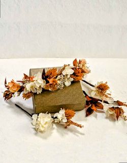 Diadema con Cascada Flor Camel