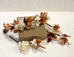 Diadema con Cascada Flor Camel