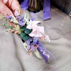 Diadema con Flores Lateral Lilas