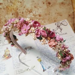 Diadema de Flores Niña Vintage