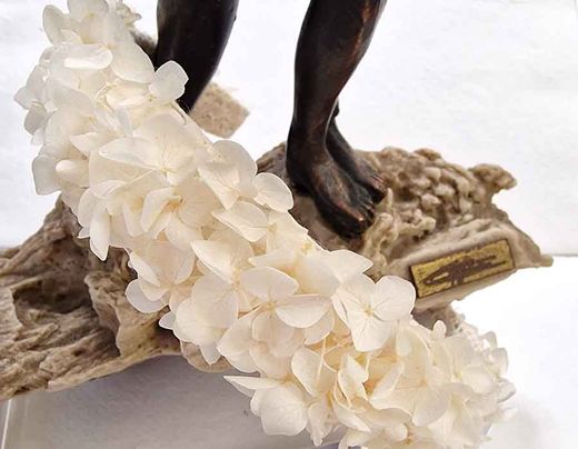 Diadema de Hortensia Blanca