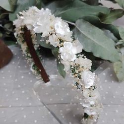 Diadema de miosotis blanco