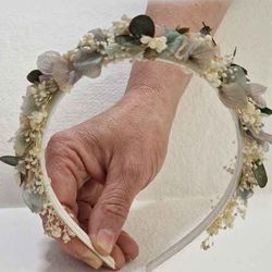 Diadema Flor Seca Fumee