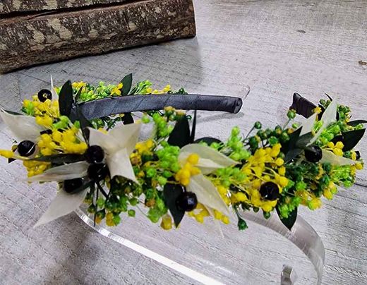 Diadema Flores Color Lima