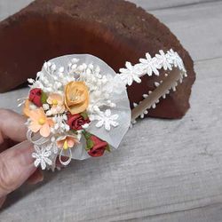 Diadema Guipur Flor Isabella