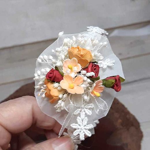 Diadema Guipur Flor Isabella