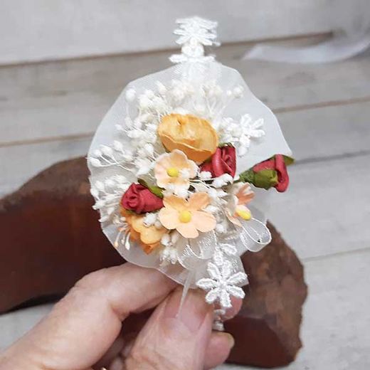 Diadema Guipur Flor Isabella