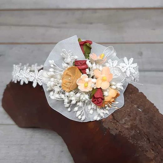 Diadema Guipur Flor Isabella