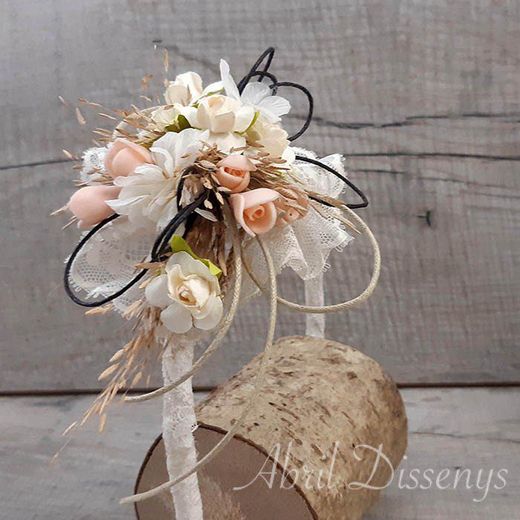 Diadema Niña de Hortensia y Tulipán