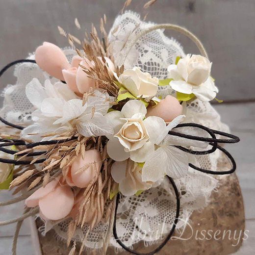 Diadema Niña de Hortensia y Tulipán