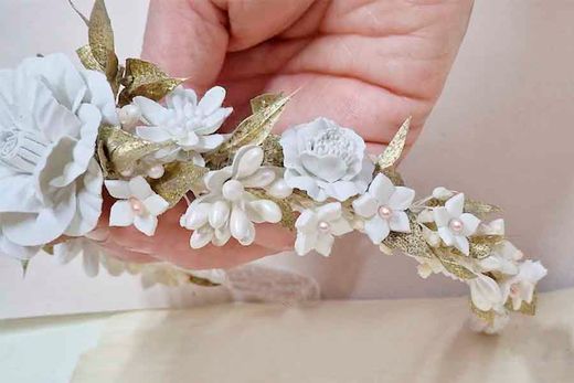 Diadema Tiara Perlada