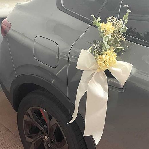 Dos Lazos Coche con Hortensia