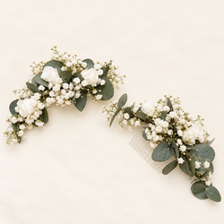 Dos Peinetas con Flores y Rosas