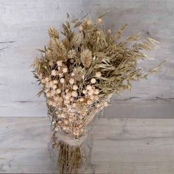 Gavilla de Flor Seca con Tela Metálica