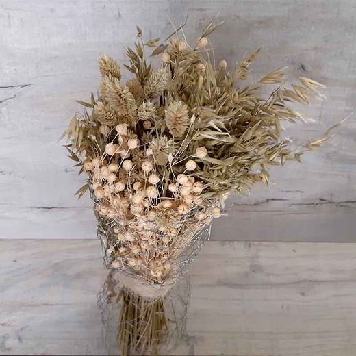 Gavilla de Flor Seca con Tela Metálica