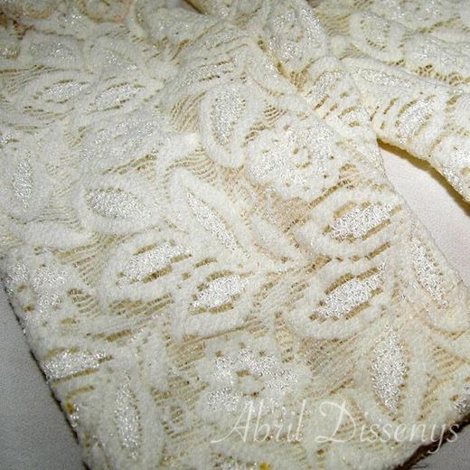 Guantes de Blonda Elástica Vintage