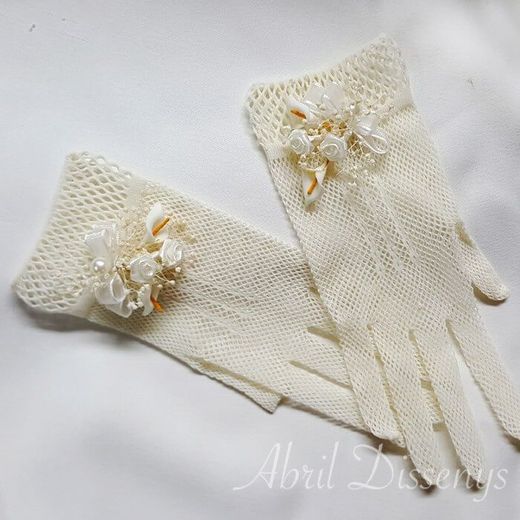 Guantes Perla y Flor Glasse