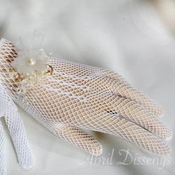 Guantes Perla y Flor Glasse