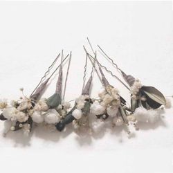 Flor de Olivo para el Pelo con Horquillas
