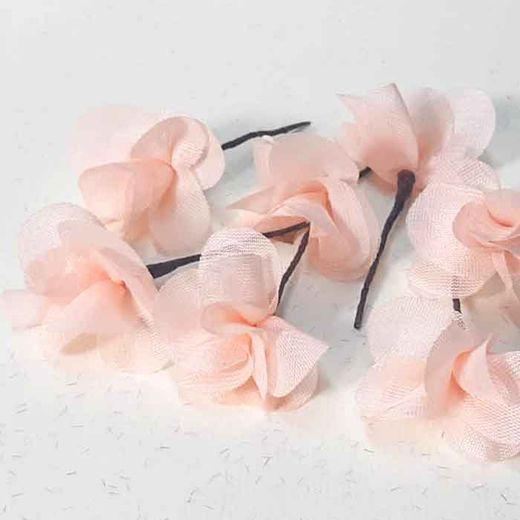 Horquillas de Hortensia de Gasa en el Pelo