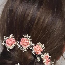 Horquillas Rosa Nude Flor de Yute