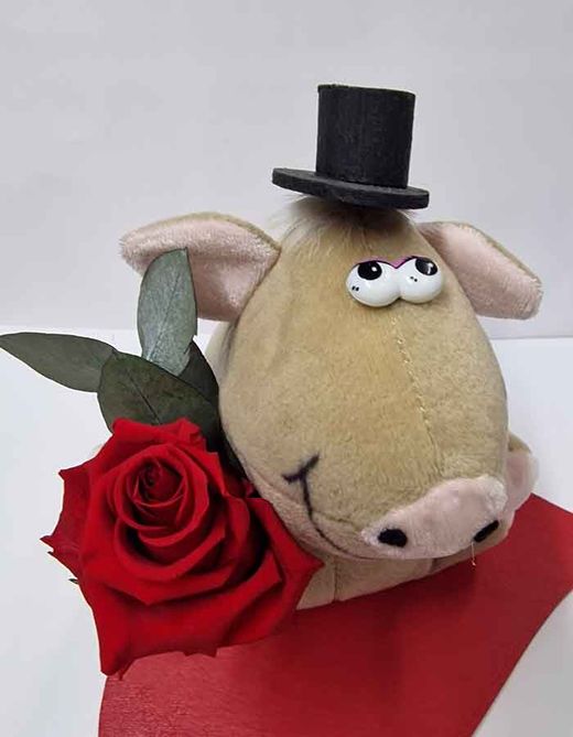 Kit Rosa Valentín con Cerdito