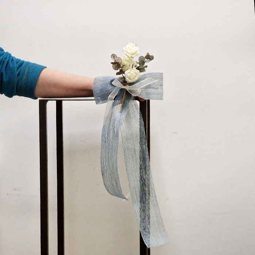 Lazos Rústicos con Rosas para Bodas Pack 2 unid