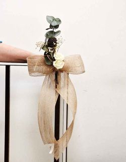 Lazos Rústicos con Rosas para Bodas Pack 2 unid