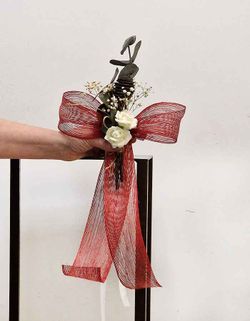Lazos Rústicos con Rosas para Bodas Pack 2 unid