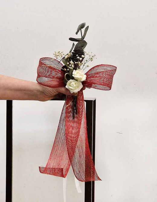Lazos Rústicos con Rosas para Bodas Pack 2 unid