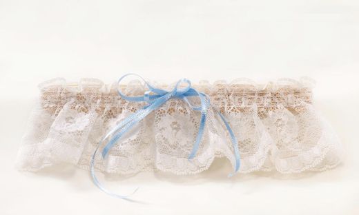 Liga blanca 3 lazos en azul