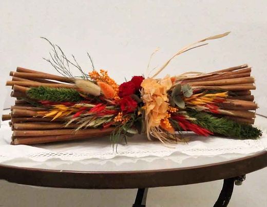 Mimbres con Flor Preservada Otoñal