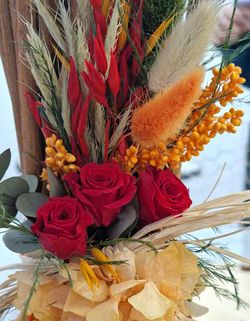 Mimbres con Flor Preservada Otoñal